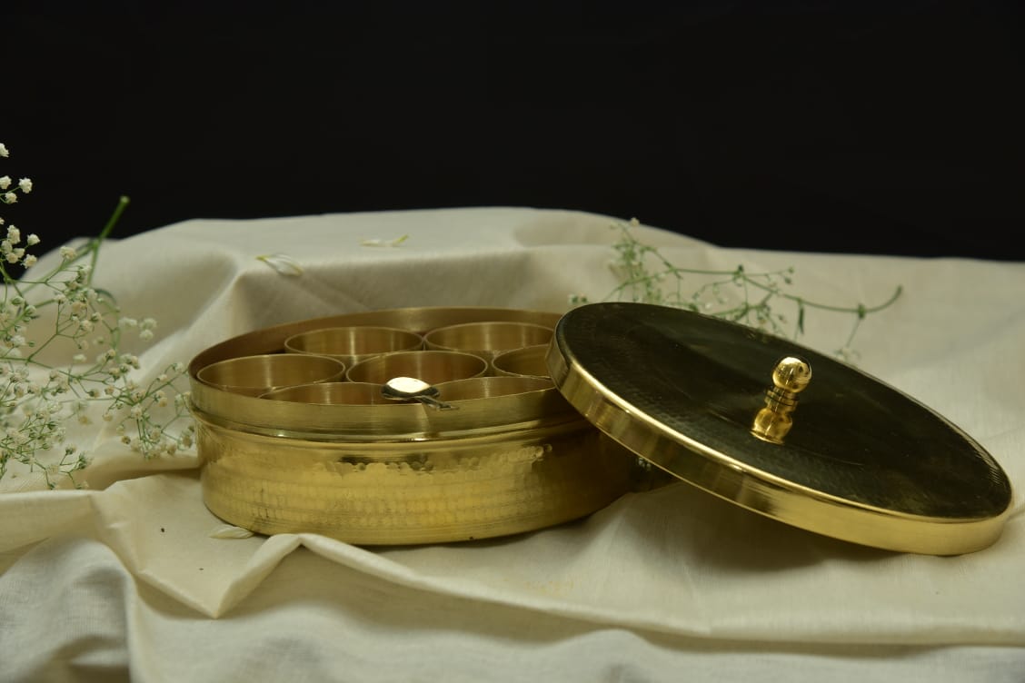 Brass Masala Dabba Image 2