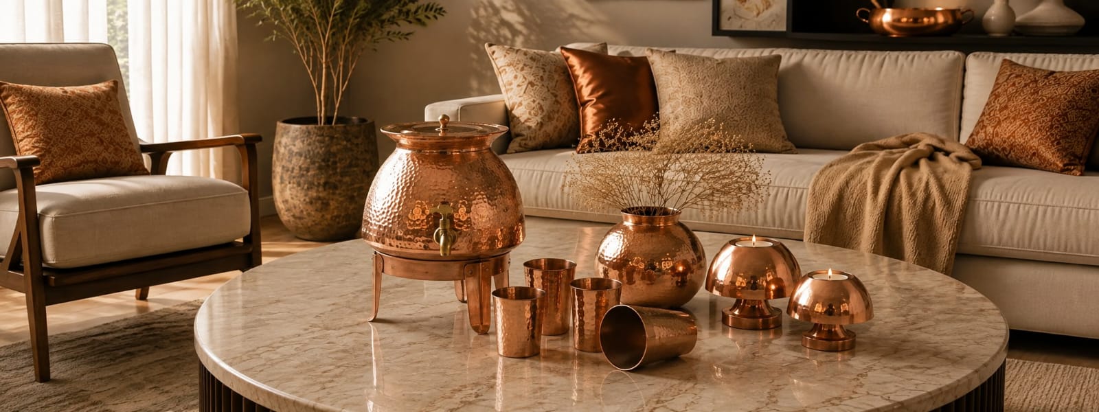 Royal Copper Water Jug Image-1